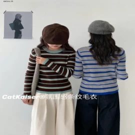 ÁO LEN KẺ CATKAISER NỮ - sỉ 139k