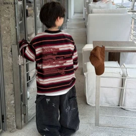 ÁO THUN KẺ PHỐI MÀU TARÁU BT    - sỉ 200k