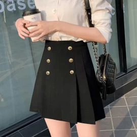 CHÂN VÁY XẾP LY ĐÍNH CÚC  - sỉ 210k