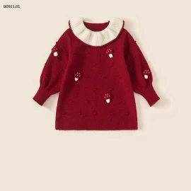 VÁY LEN NẤM ĐỎ M.BANG-Giá sỉ 284k