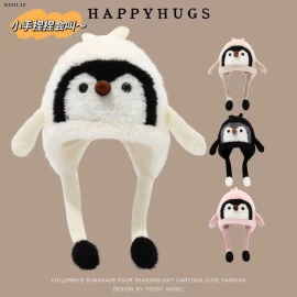 Mũ ấm trẻ em hoạt hình siêu dễ thương kiểu dáng chim cánh cụt-Giá sỉ  62k/1 chiếc