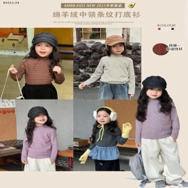 Áo dài tay kẻ sọc ngang cổ điển  nhà Elmo Baby Kids  AMBB -Giá sỉ size 90-150 : 115k sz 160 : 125k sz 170 : 136k