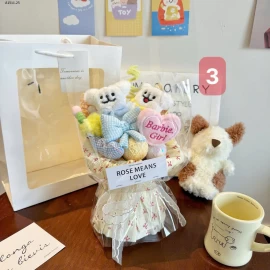 BÓ HOA GẤU BÔNG DỄ THƯƠNG - sỉ 122k