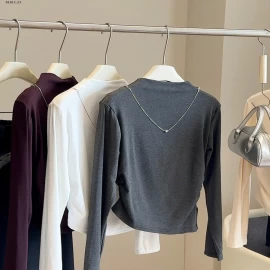 ÁO THUN DÀI CỔ CAO SIẾT EO ANNA - sỉ 140k