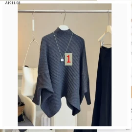 Áo len cổ lọ tay cánh dơi  - sỉ 252k