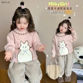 Áo len áo len dệt kim hoạt hình cho bé gái-sỉ 224k