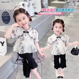 Bộ đồ bé gái phong cách Trung Hoa cổ điển-sỉ 214k