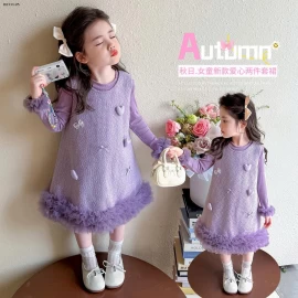 Bộ đồ hai chi tiết cho bé gái  gồm áo  và  váy-sỉ 314k