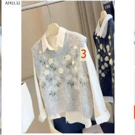 ÁO GILE LEN HOA-Giá sỉ 215k