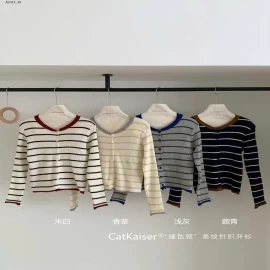 ÁO LEN KẺ MỎNG CATKAISER -Giá sỉ 160k