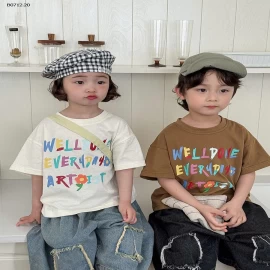 ÁO PHÔNG IN CHỮ CHO BÉ-sỉ 142k