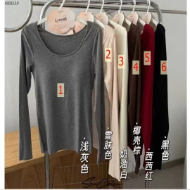 ÁO THUN DÀI TAY KÈM BRA CỔ CHỮ Usỉ 170k