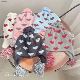 MŨ LEN TIM CHO BÉ-sỉ 97k