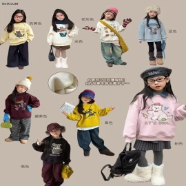 Áo hoodie hoạt hình dễ thương nhà AMBB -Giá sỉ  sz 90-150 : 214k sz 160 : 230k sz 170  :  250k