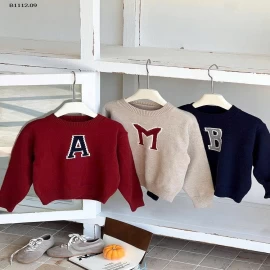 ÁO LEN CHỮ AMBBKIDS9-sỉ 165k