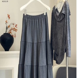 CHÂN VÁY XOÈ CẠP CHUN ANNA-sỉ 205k