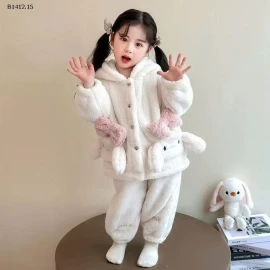 Bộ đồ ngủ trùm đầu hình thỏ cho bé-Giá sỉ 155k