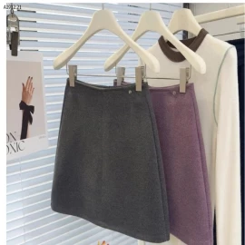 Chân váy len ôm sát dáng chữ A cạp cao kiểu retro dành cho nữ nhà ANNA-Giá sỉ 162k