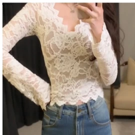 Áo lót ren cổ chữ V lót lông cừu gợi cảm có mút ngực cho nữ nhà ANNA-Giá sỉ 180k