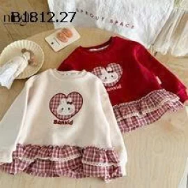 Áo nỉ cho bé gái NINGLI – xinh như công chúa-Giá sỉ 145k