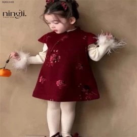 SET ÁO LEN MIX VÁY SƯỜN XÁM BG- Giá sỉ váy: 265k  áo: 143k 