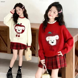 Áo len dày dặn cho bé gái, thích hợp cho mùa thu đông- Giá sỉ 290k