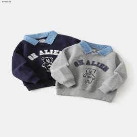 Áo nỉ trẻ em kiểu Hàn Quốc mới năm 2025 với cổ áo có thể tháo rời  WAPYPY-Giá sỉ 126k