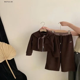 BỘ NỈ PHỐI KHĂN BG - Giá sỉ 110-150: 366k  160-170: 406k 