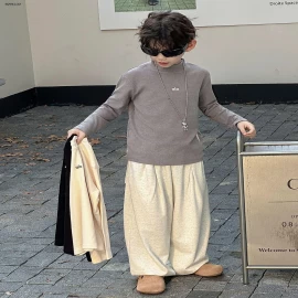 Áo thun trẻ em kiểu Hàn Quốc mùa thu 2025 của Cotton Shop- giá sỉ  size  90-140 : 134k size 150-160  : 143k