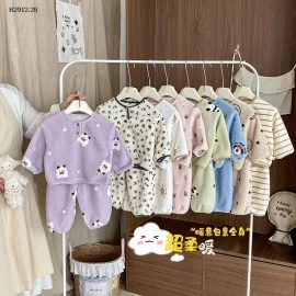 Bộ đồ ngủ bằng vải nỉ cho trẻ em - giá sỉ 160k