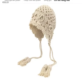 MŨ LEN HOẠ TIẾT - sỉ 105k