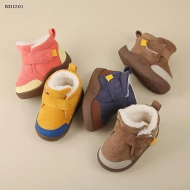 Giày bánh mì mùa đông đế mềm, lót lông cho bé -Giá sỉ 138k
