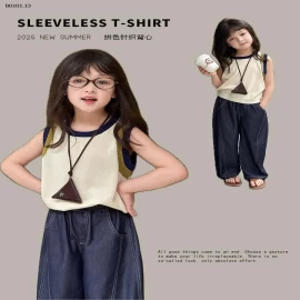 Áo thun phối màu mix quần jean cho bé  nhà AMBB-Giá sỉ như sau  Áo thun : Sz 90-150 : 141k Sz 160 : 153k Quần jean : Sz 90-150 : 198k Sz 160 : 216k Sz 170 : 238k