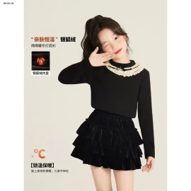ÁO THU ĐÔNG CỔ REN AMYBABY-Giá sỉ 269k