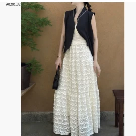 Mẫu chân váy ren dáng dài nhà Anna- sỉ 235k