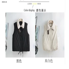 ÁO KHOÁC GILE CỔ BẺ PHỐI LÔNG CỪU - sỉ 230k