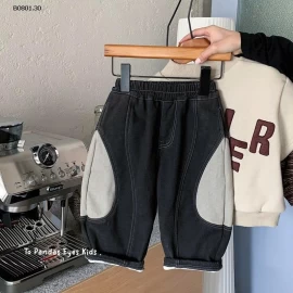 Quần nhung kẻ cho bé trai, trang phục mùa đông - sỉ giá 225k