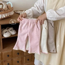 Quần ống loe lót lông cừu cho bé gái siêu yêu- giá sỉ 158k