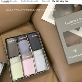 HỘP 6 QUẦN BOXER Cookie Koala NAM- sỉ 235k