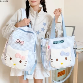 BALO TÚI ĐEO CHÉO KITTY DỄ THƯƠNG Giá Sỉ túi đeo chéo giá 135k, balo giá 160k