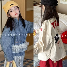 SƠ MI ĐUÔI TÔM THÊU CHỮ 7021 ADBABY sỉ 255k