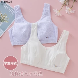 BRA COTTON KHÔNG ĐỆM BÉ GÁI sỉ 150k/set 3c mix 