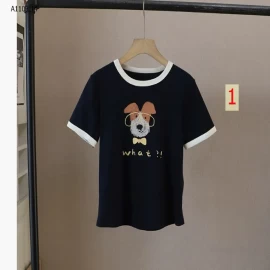 ÁO THUN PHỐI VIỀN HOẠ TIẾT - sỉ 138k