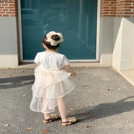 ÁO THUN CỔ V MIX VÁY REN BG - Giá sỉ  áo 139k váy 211k