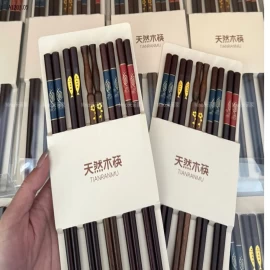 SET 10 ĐÔI ĐŨA GỖ HỌA TIẾT - sỉ 95k