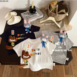 ÁO PHÔNG 3D THỎ VÀ CÁO Giá sỉ   Size 73-150 : 83k Size S-M-L : 99k