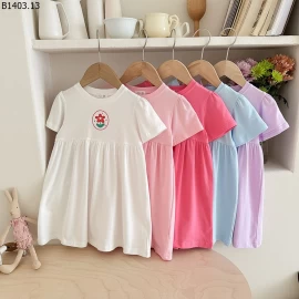 VÁY SUÔNG COTTON CỔ TRÒN Giá sỉ 110k