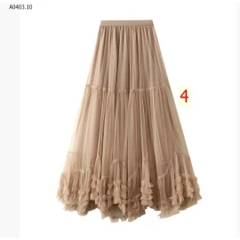 Chân váy midi lưới dáng xòe- sỉ 192k