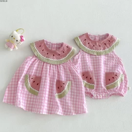 VÁY VÀ BODY DƯA HẤU CUTE sỉ body: 170k váy: 163k