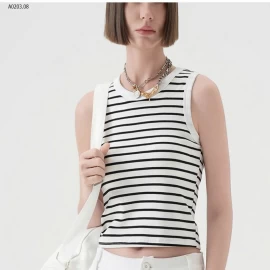 ÁO KẺ KÈM ĐỆM NGỰC CANVAUS - sỉ 210k